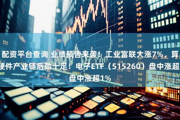 配资平台查询 业绩预告来袭！工业富联大涨7%，算力硬件产业链后劲十足！电子ETF（515260）盘中涨超1%
